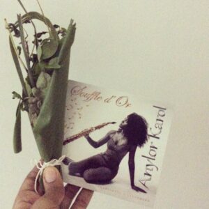 Bouquet de thé et album "Souffle d'or" de la musicienne martiniquaise Anylor Karol (Annie-Laure Carole)